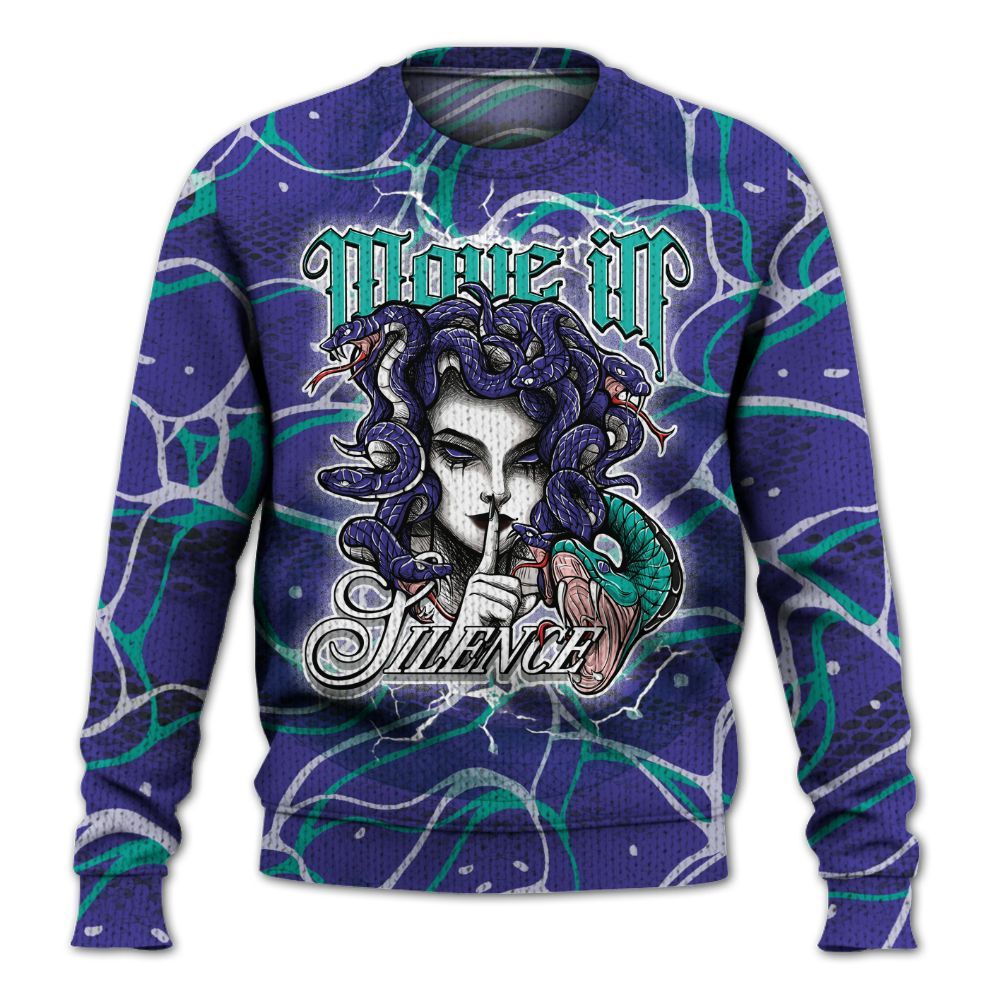 Sweater To Match Retro Grape 5s - Girl Move In Silence Graphic