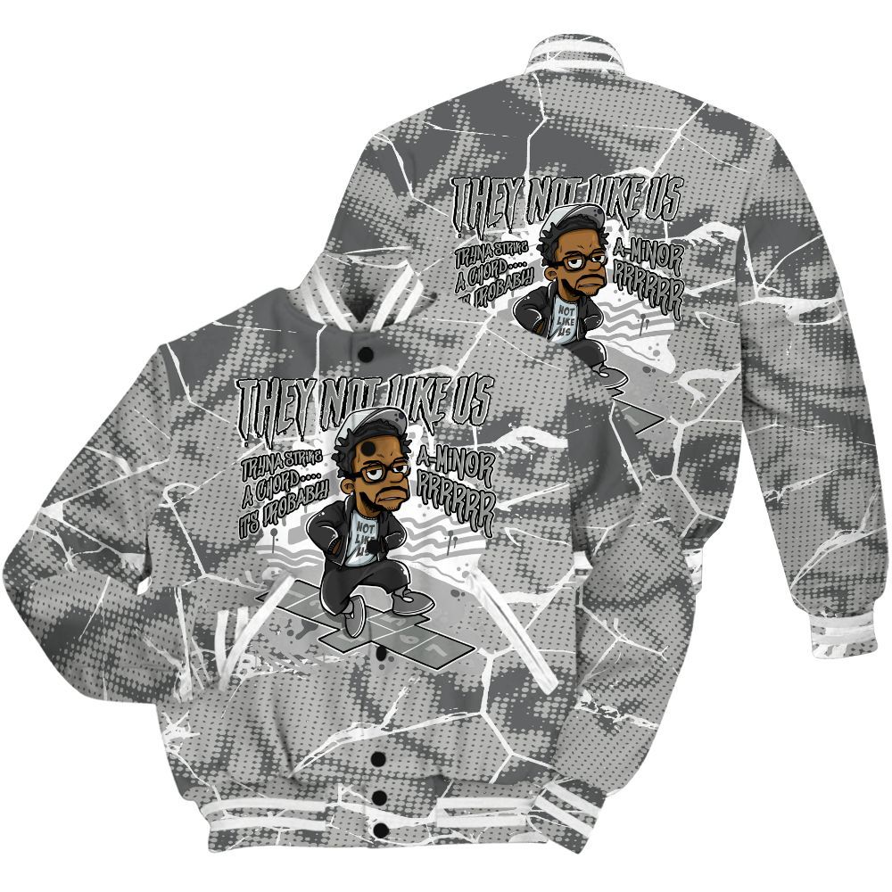 Varsity Jacket To Match Retro Wet Cement 4s Shirt - Hopscotch Dislike Us Graphic Crack All Over Print