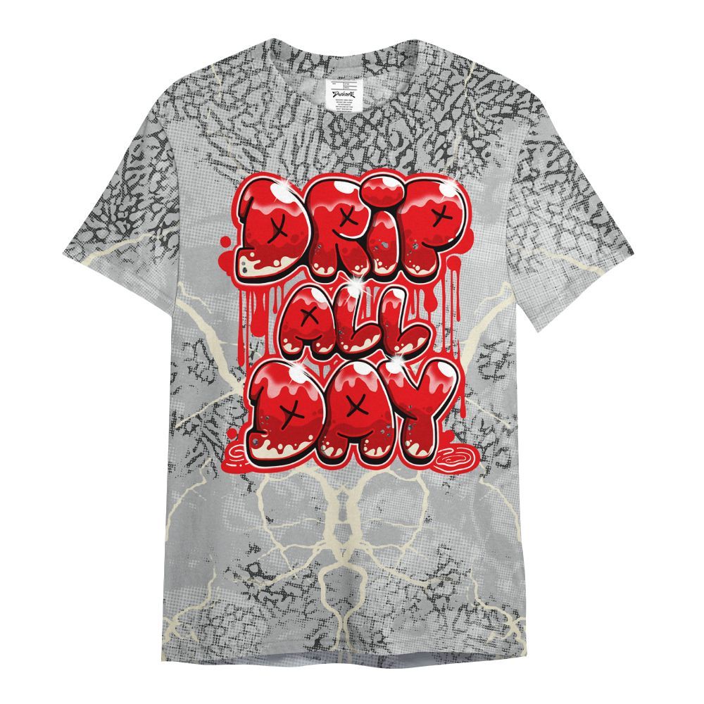 Shirt To Match Cement Grey 3s - DRIPPIN Days Graphic Halloween All Over Print