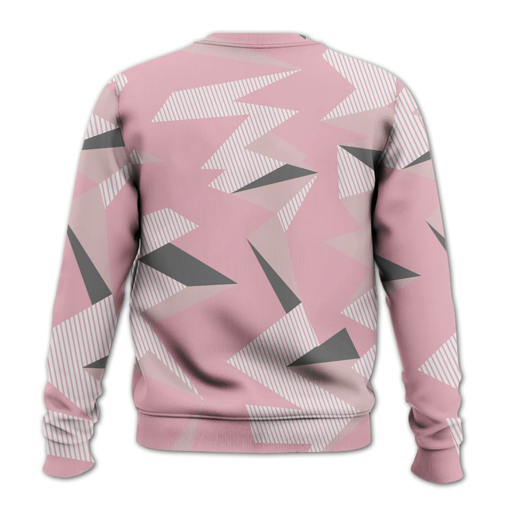 Sweatshirt To Match Air Max DN Pink Foam - Geometric Camouflage Pattern All Over Print