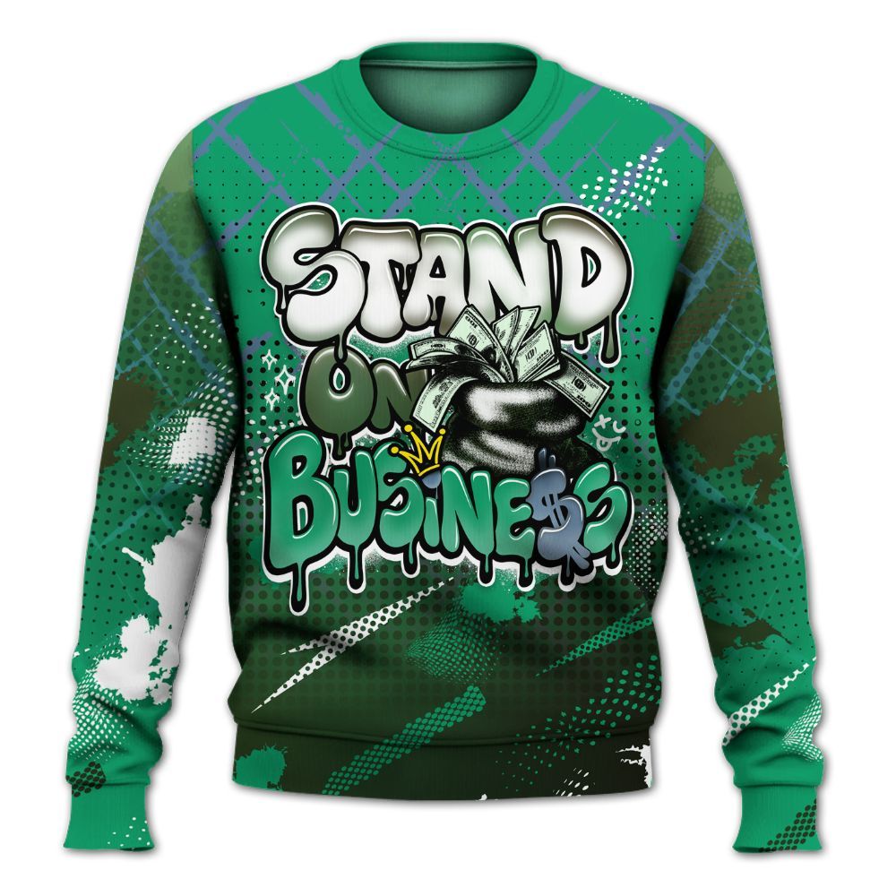 Sweatshirt To Match Foamposite Pro Pine Green 2025 - Halftone Stand Business Dripping All Over Print