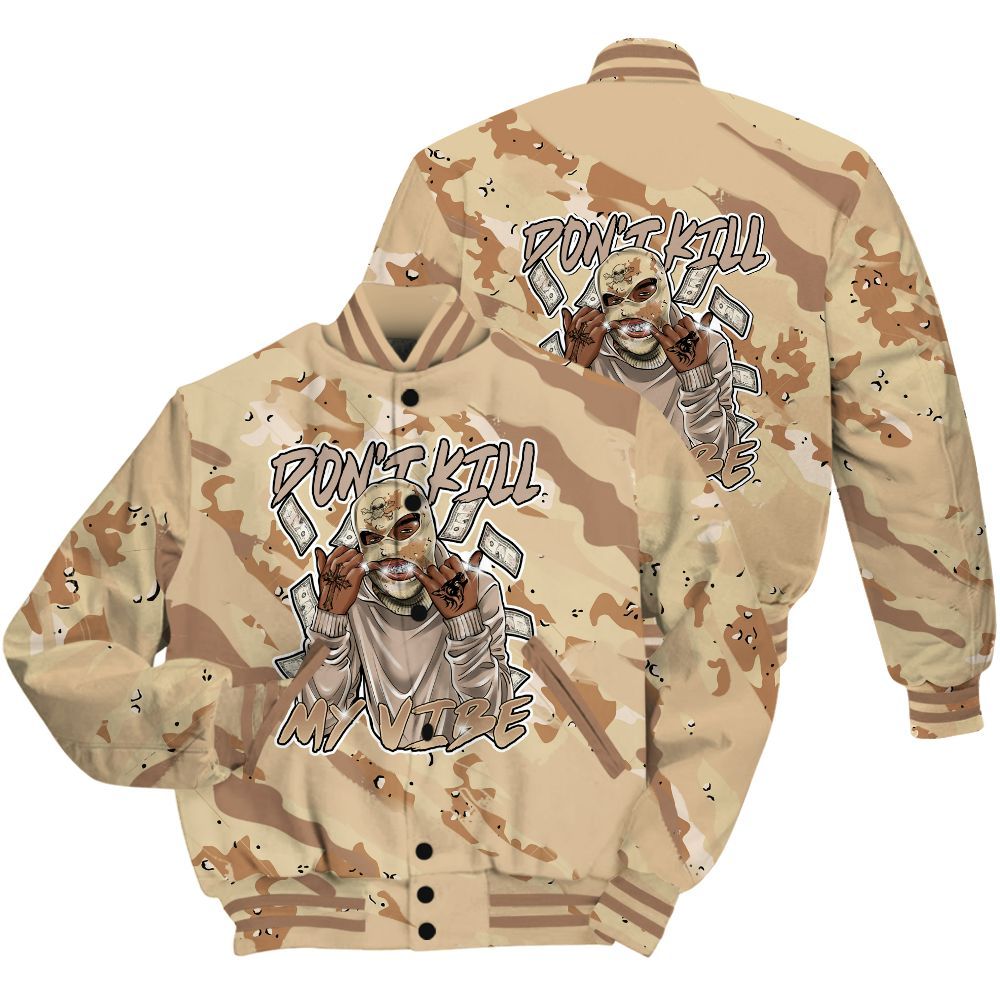 Varsity Jacket To Match Desert Camo 3s Shirt - Vibe.Unique Colored All Over Print