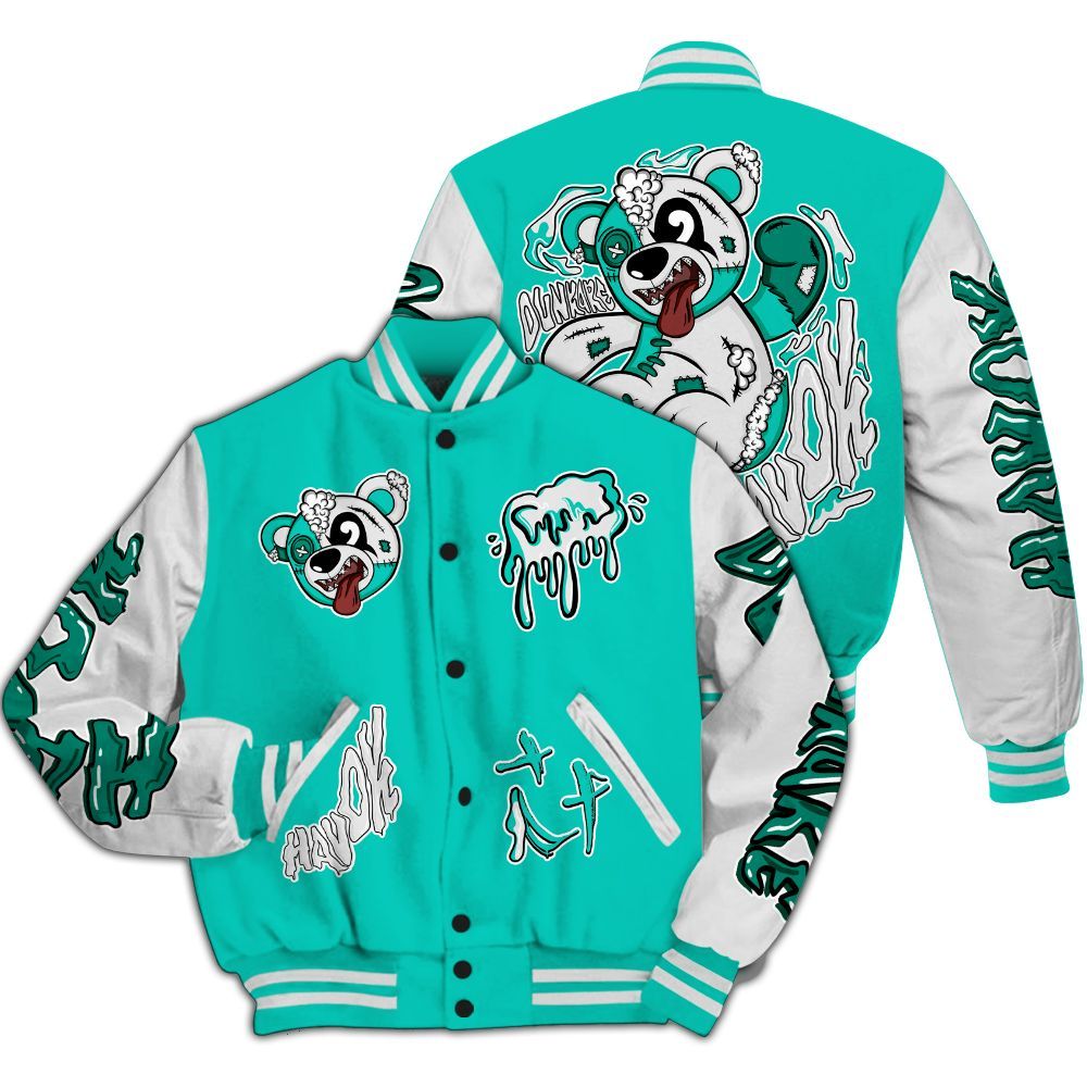 Varsity Jacket To Match Dunk Low Clear Jade - Havok Bear All Over Print