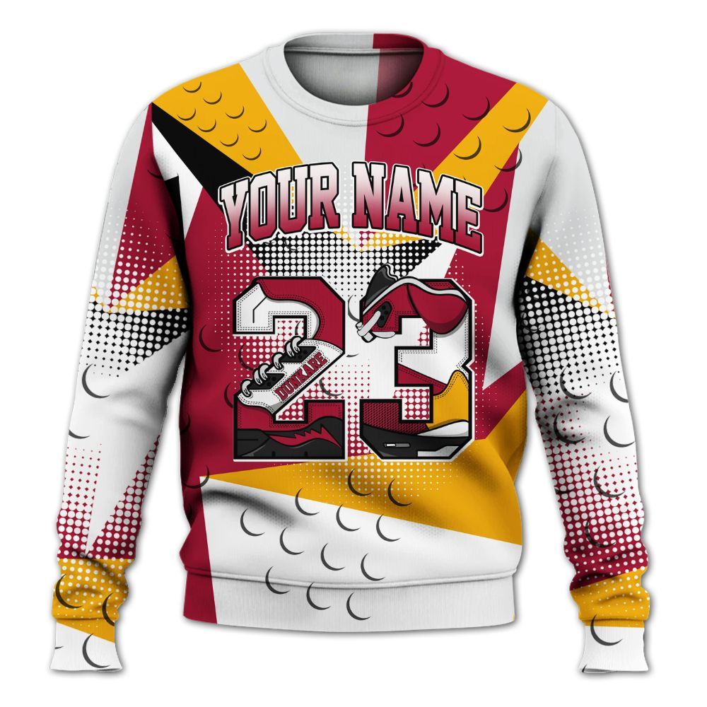 Sweatshirt To Match Cardinal 7s - Poly Custom Name Number 23 5s All Over Print