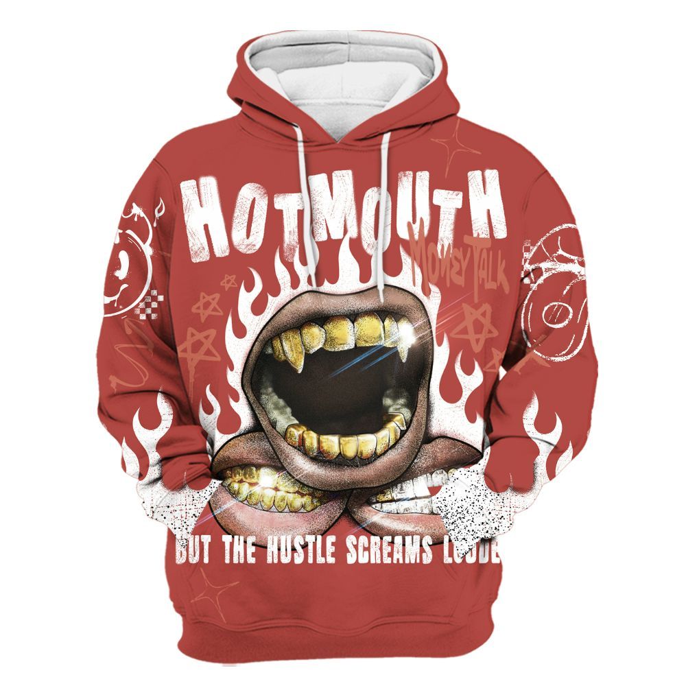 Hoodie To Match Dune Red 13s - Mouth Burning Street Style All Over Print