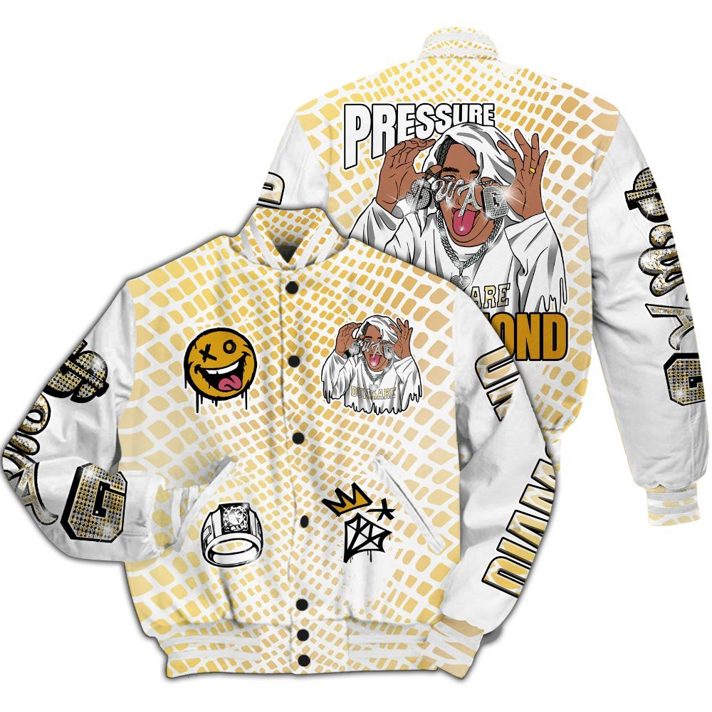 Varsity Jacket To Match Low Yellow Python 11s - Pressures Makes Varsity Jacket To Match All Over Print