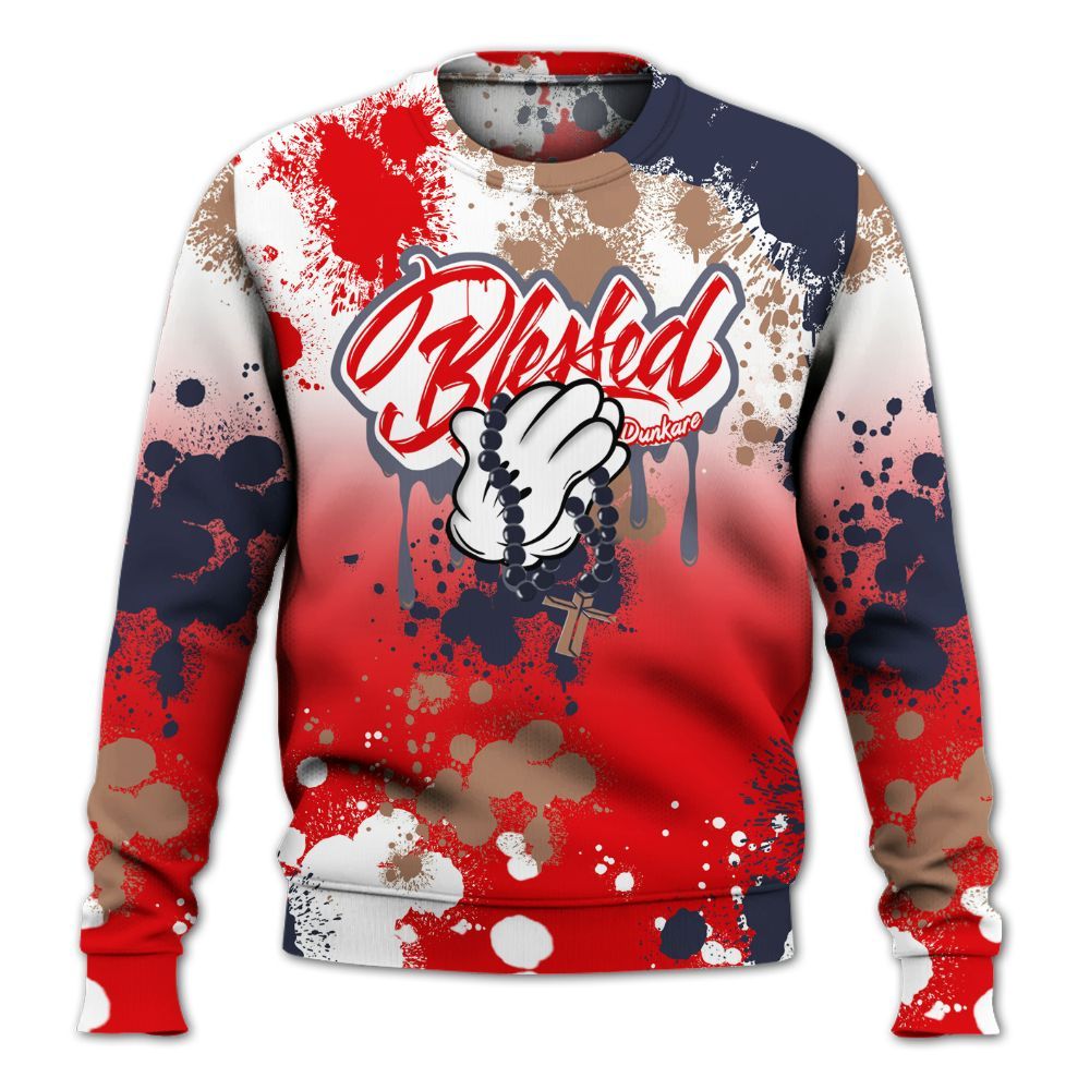 Sweatshirt To Match Low OG Howard Bison 1s - God Blessed Dripping All Over Print