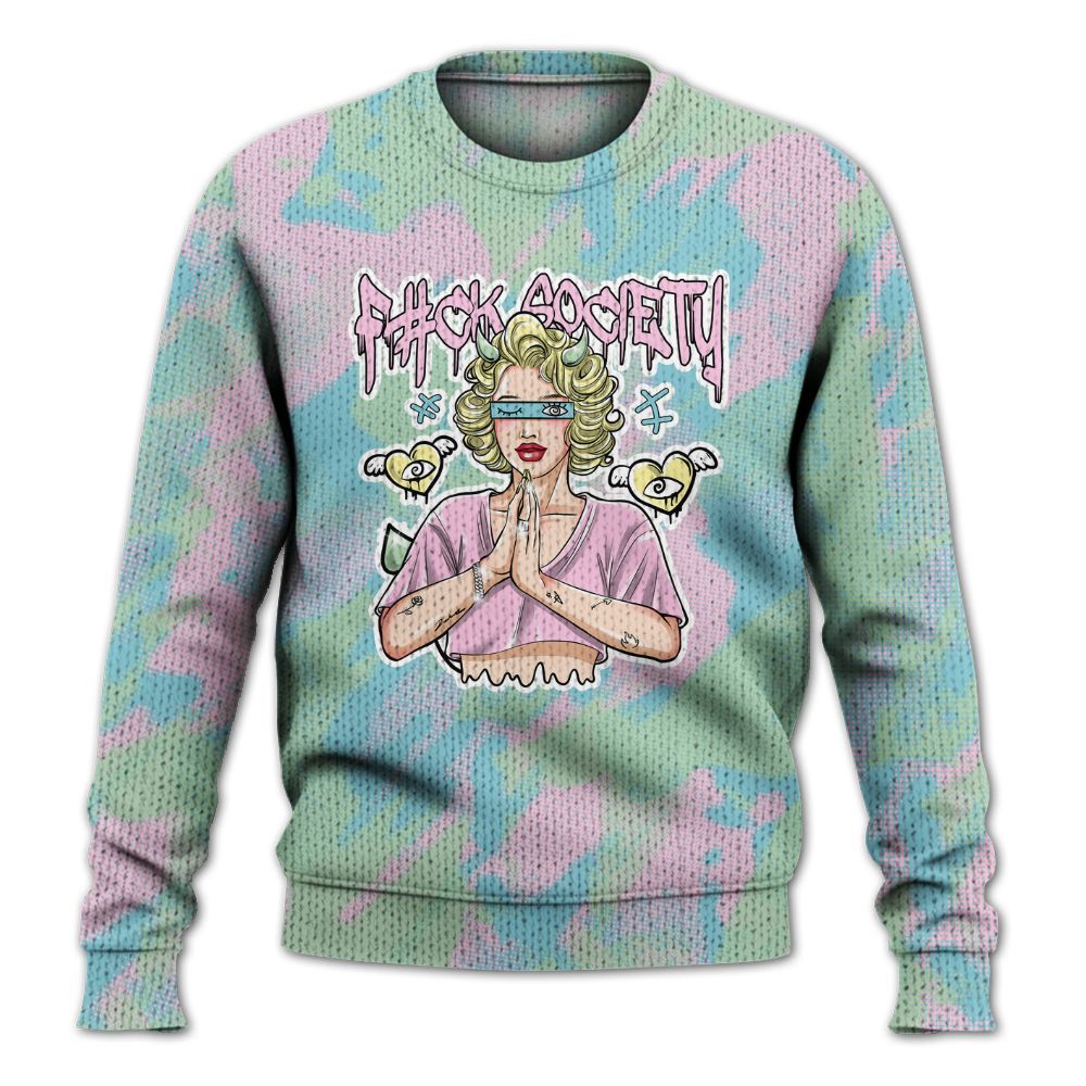 Knitted Sweater To Match SB Dunk Low Visty - F#ck Xociety Halftone