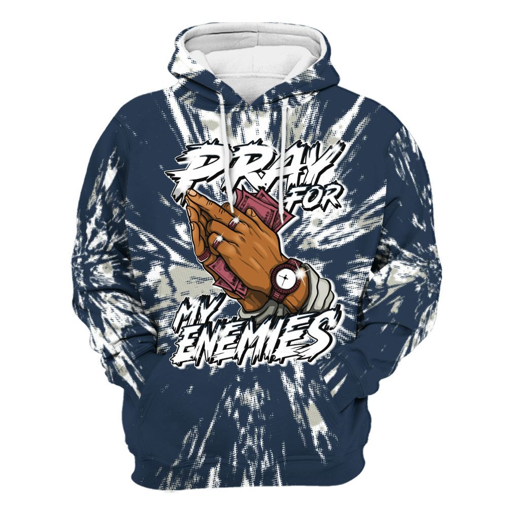 Hoodie To Match Navy Blue 2024 6s - Prayed For Enemies Graphic Luxury All Over Print