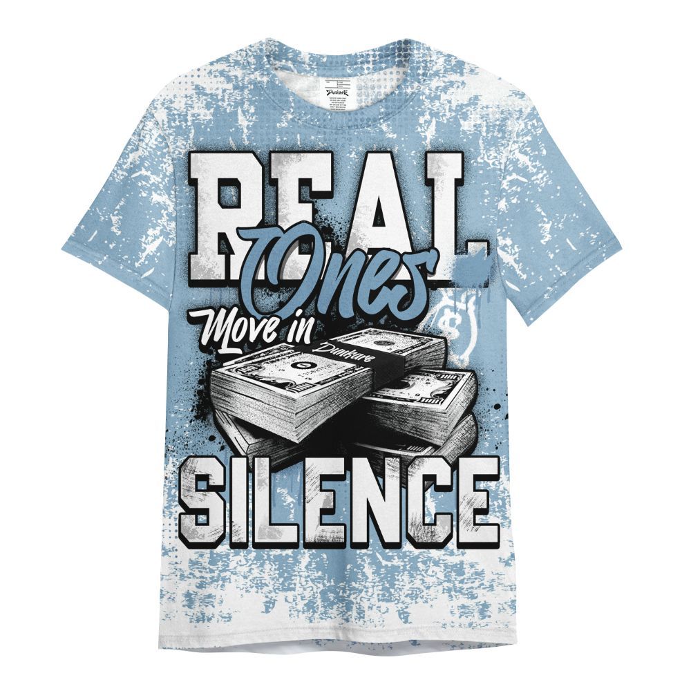 Shirt To Match High University Blue 1s - Move In Silence Money Street Retro All Over Print