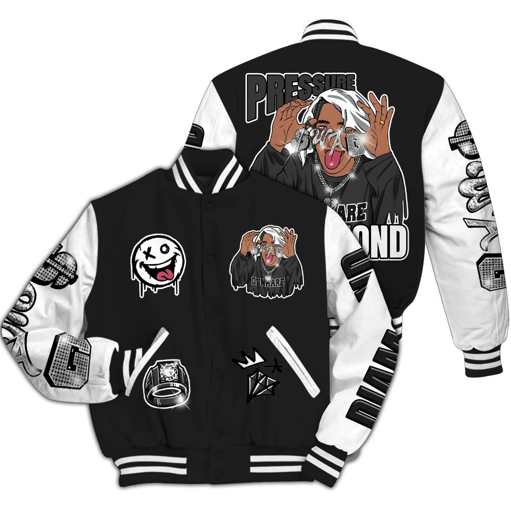 Varsity Jacket To Match Black Cat NET 4s - Pressures Makes Varsity Jacket To Match All Over Print