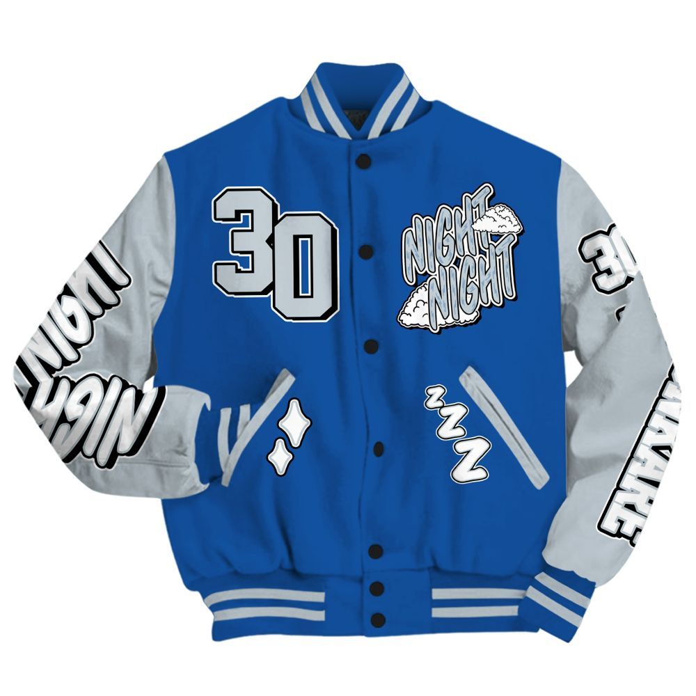 Varsity Jacket To Match Low Space Royal 11s - Seeya Skeleton All Over Print