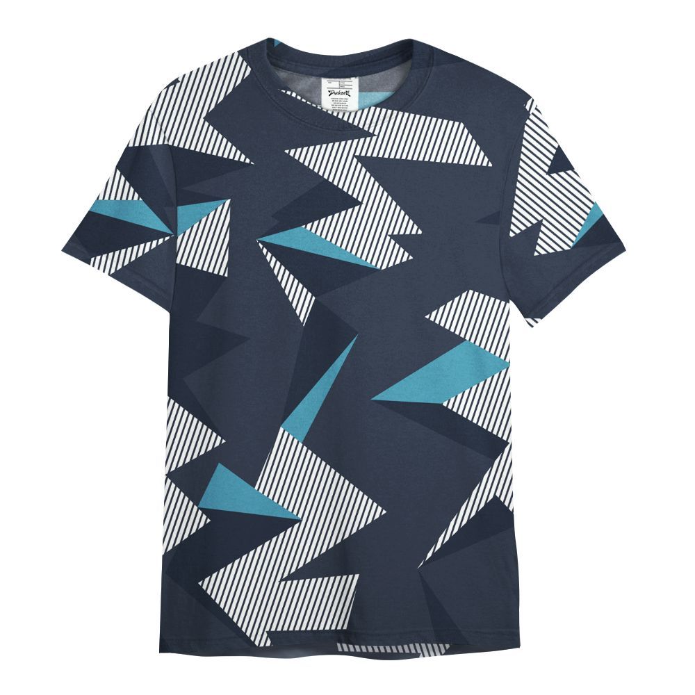 Shirt To Match Retro Obsidian 13s - Geometric Camouflage Pattern All Over Print