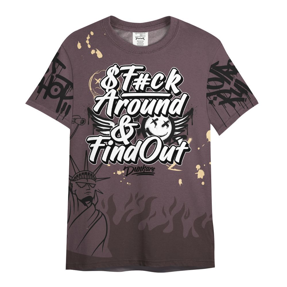 Shirt To Match AMM Black 3s - Graphic Fck Around Find Out All Over Print