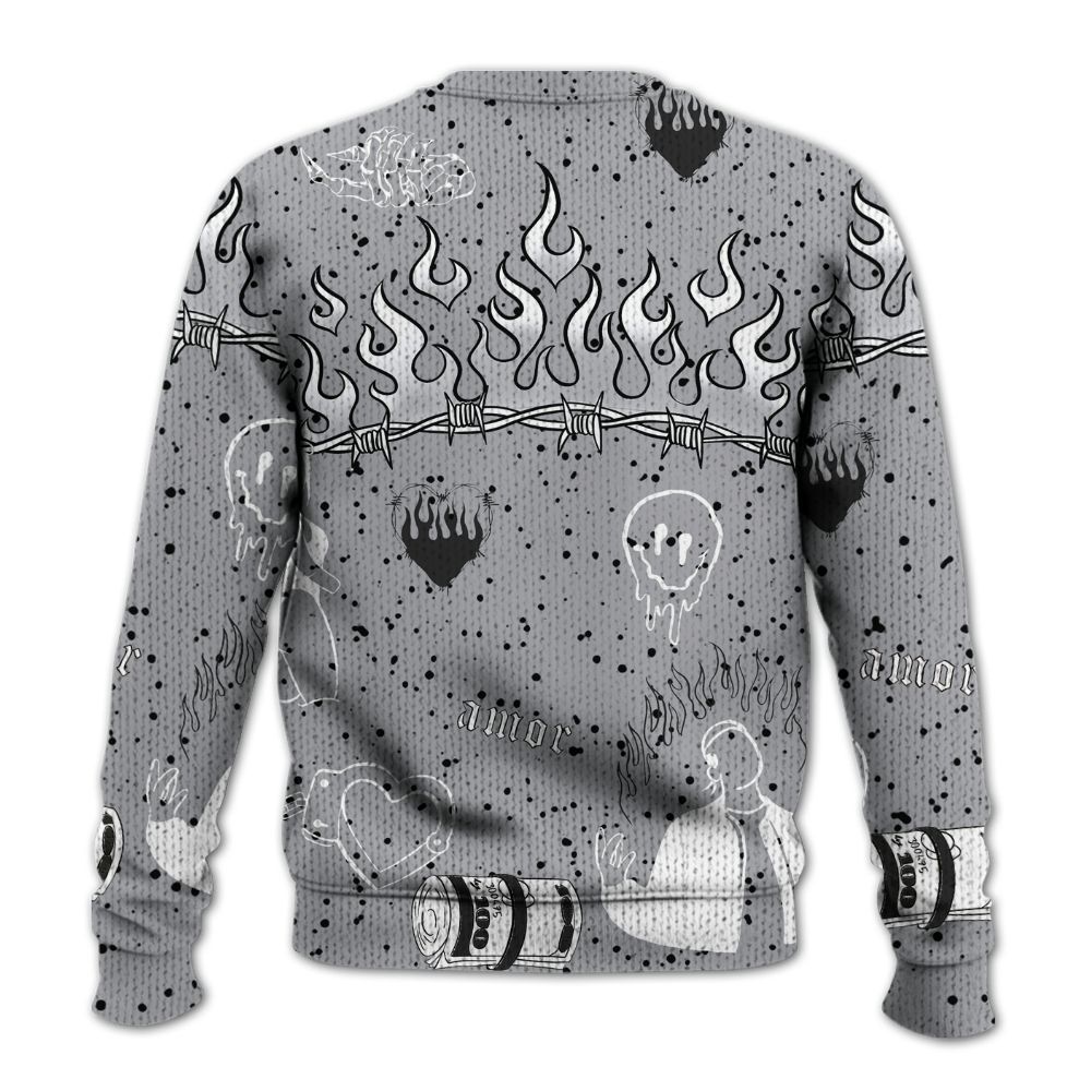 Knitted Sweater To Match White Cement 4s - Snake Trust No One