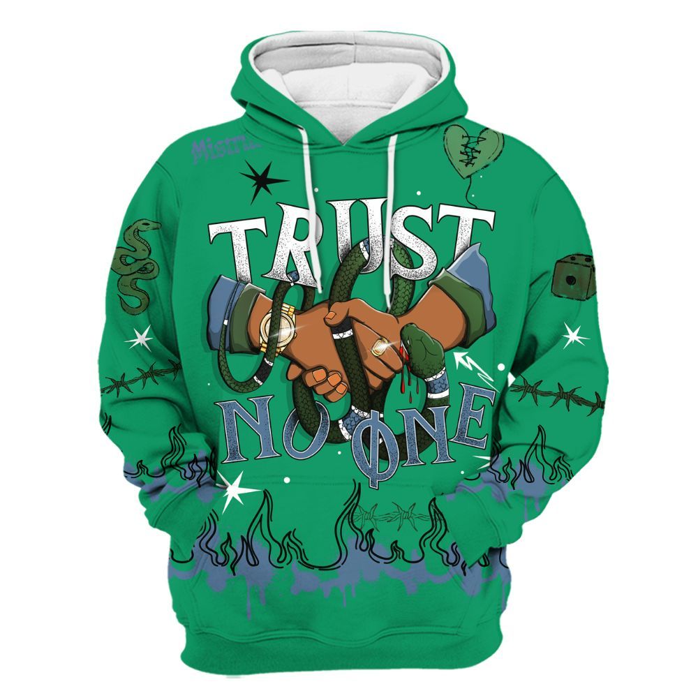 Hoodie To Match Foamposite Pro Pine Green 2025 - Trust No One Snake-Bite Doodle Crayon All Over Print
