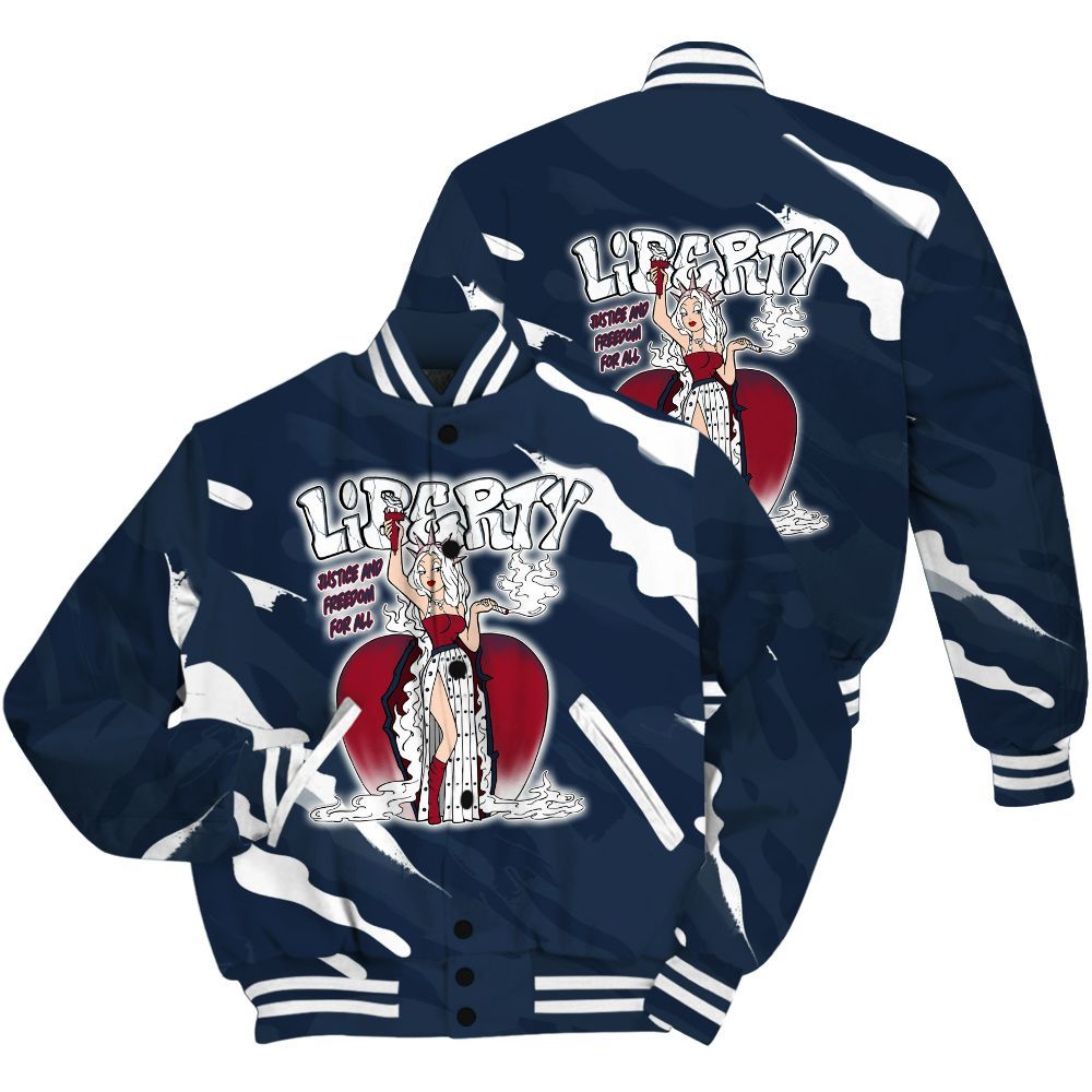 Varsity Jacket To Match Retro Olympic 6s Shirt - Midwest Cartoon Colored All Over Print