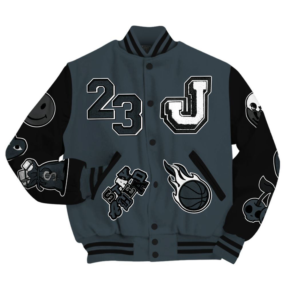 Varsity Jacket To Match Air Max Sunder Gore Tex Black - Hustles Money Number 23 All Over Print