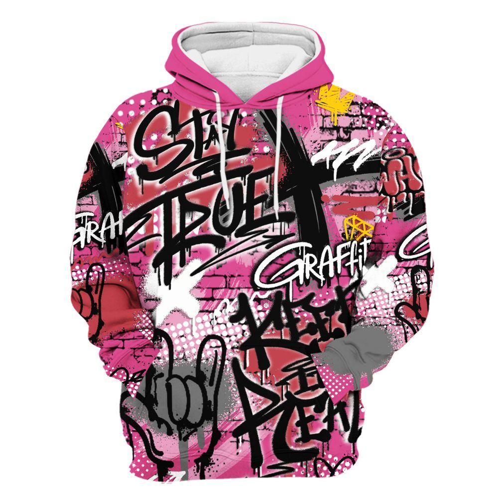 Hoodie To Match KD 4 Aunt Pearl - True It Real Graffiti Streetwear All Over Print