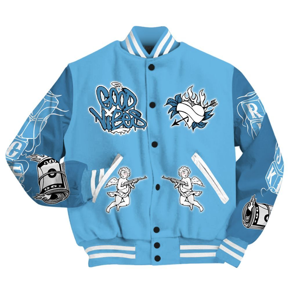 Varsity Jacket To Match Melo 12s - Angel Hustle Money All Over Print