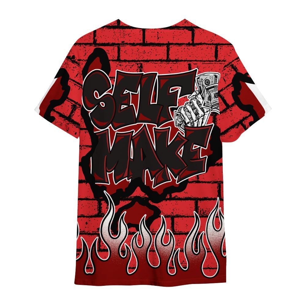 Shirt To Match Chile Red 9s - Self Make Skeleton Crashed All Over Print