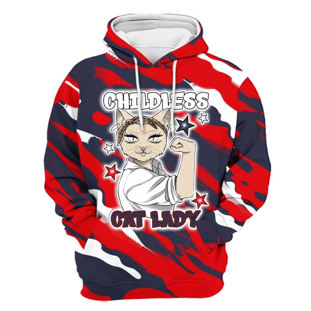 Hoodie To Match Low OG Howard University 1s - Childless Kat Lady All Over Print