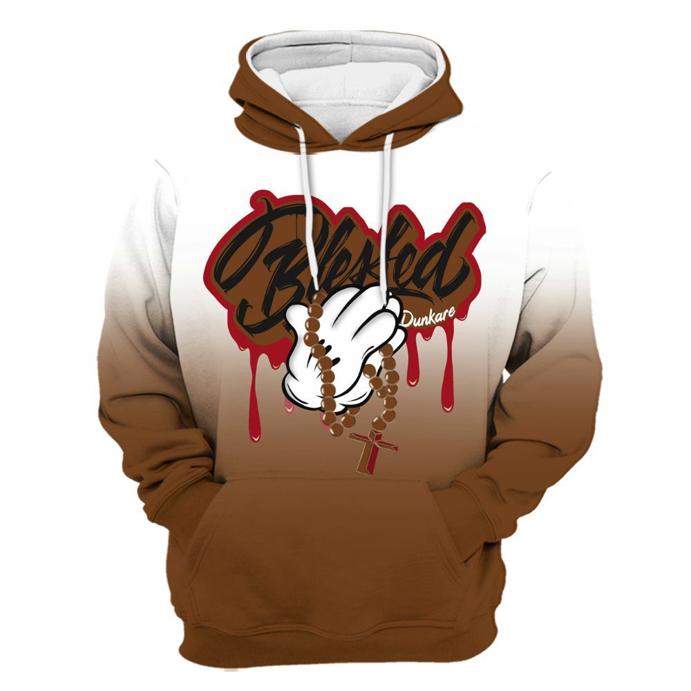 Hoodie To Match Archaeo Brown 5s - God Blessed Drip All Over Print