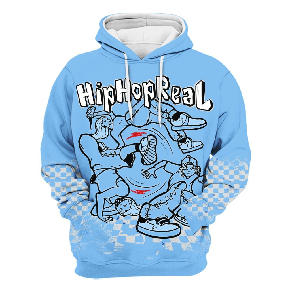Hoodie To Match University Blue 5s - Feel Life Street Style All Over Print