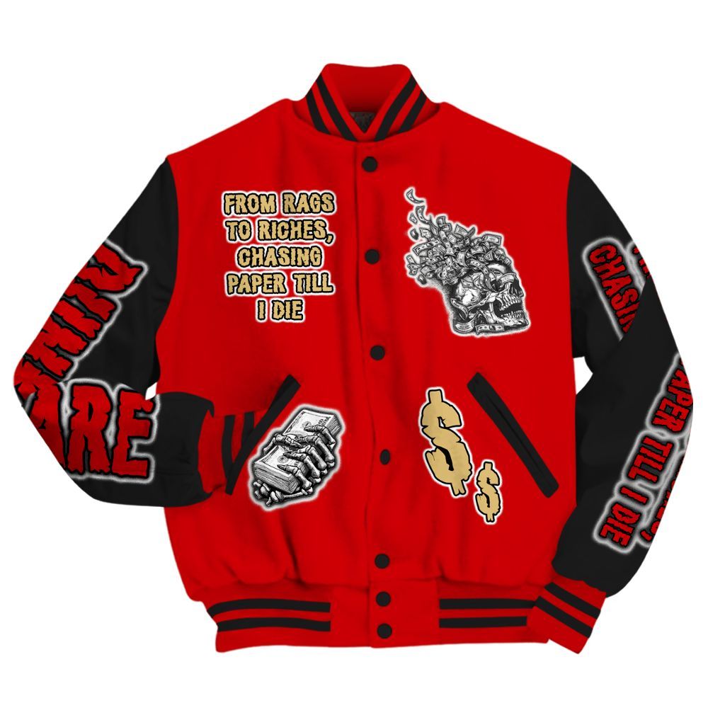 Varsity Jacket To Match Ja 2 Halloween - From Rags To Riches All Over Print