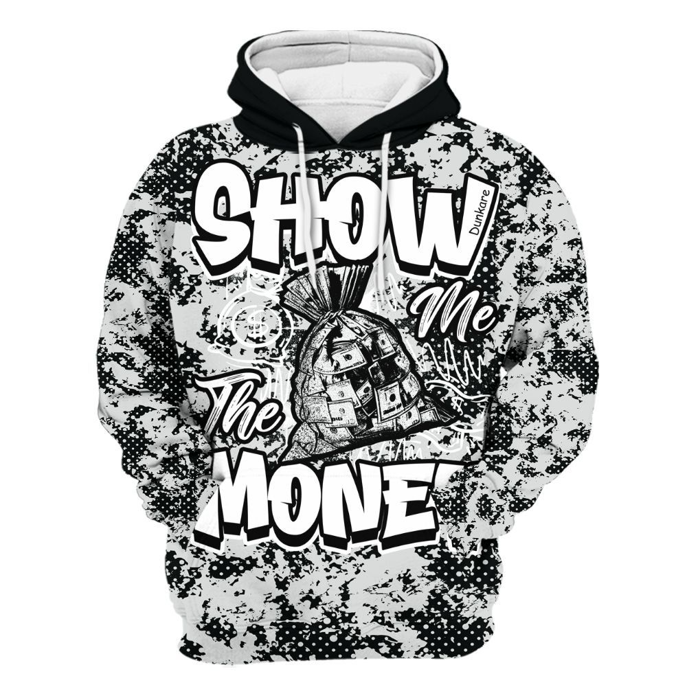 Hoodie To Match Mid Space Jam 1s - Show Me The Money Retro All Over Print