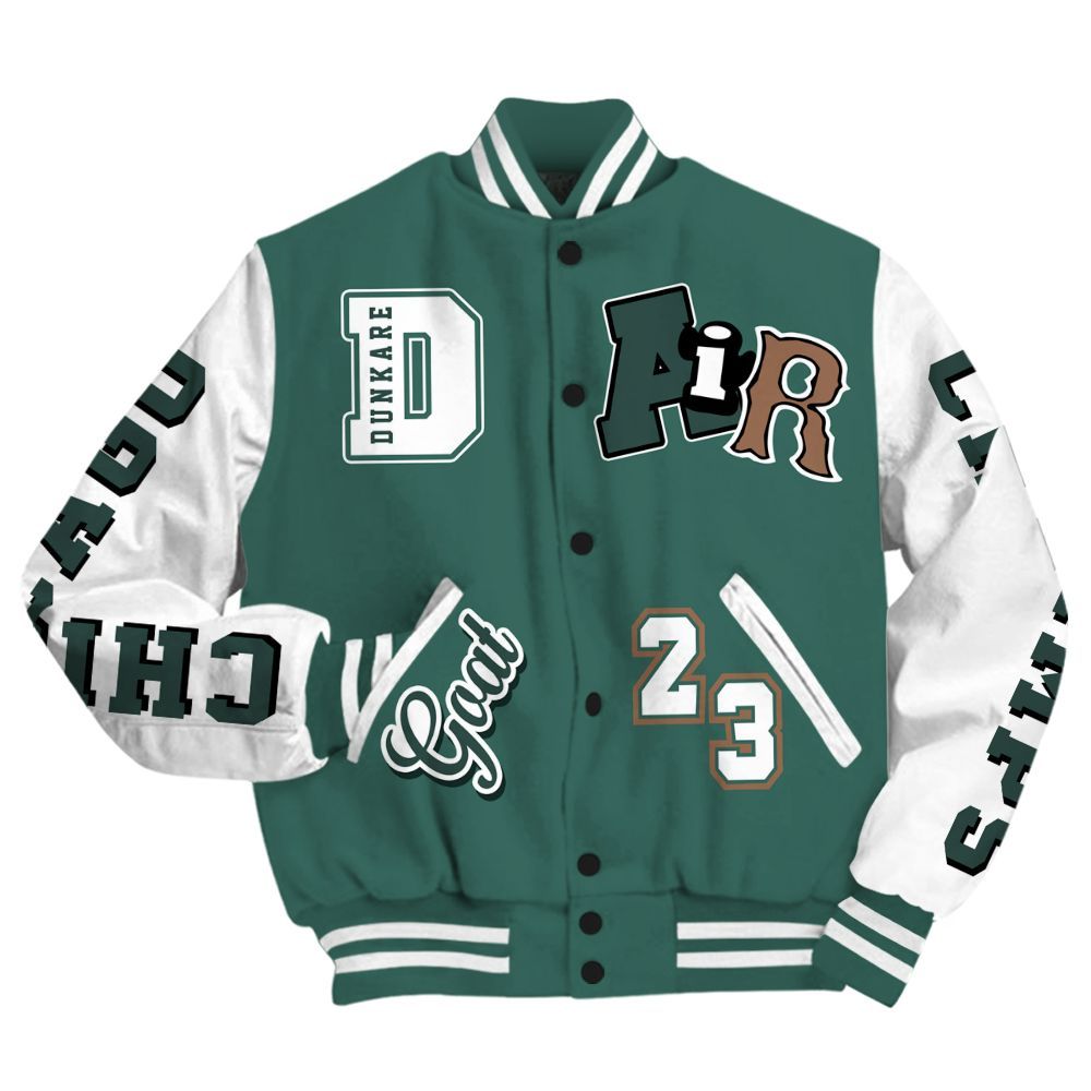 Varsity Jacket To Match Low OG Oxidized Green 1s - AIR Number 23 GOAT All Over Print