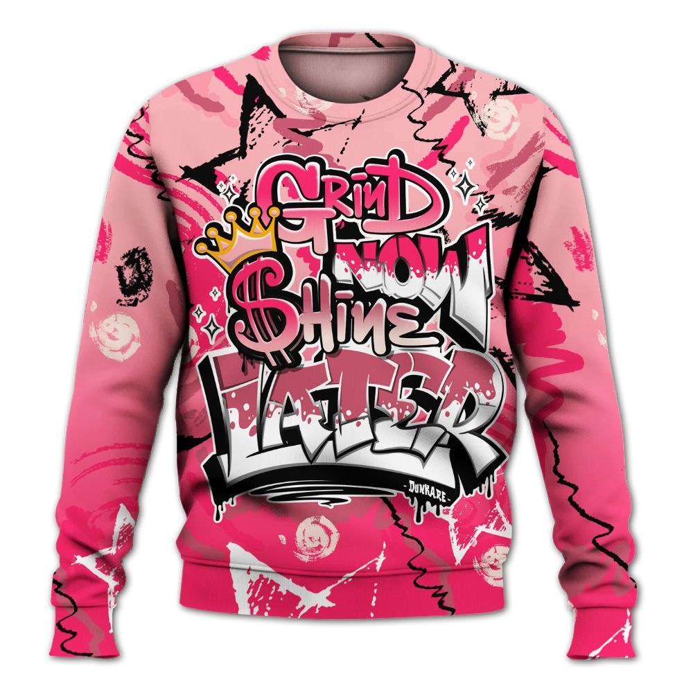 Sweatshirt To Match A'One Hyper Pink Shirt, Grind Shine Later Drip All Over Print