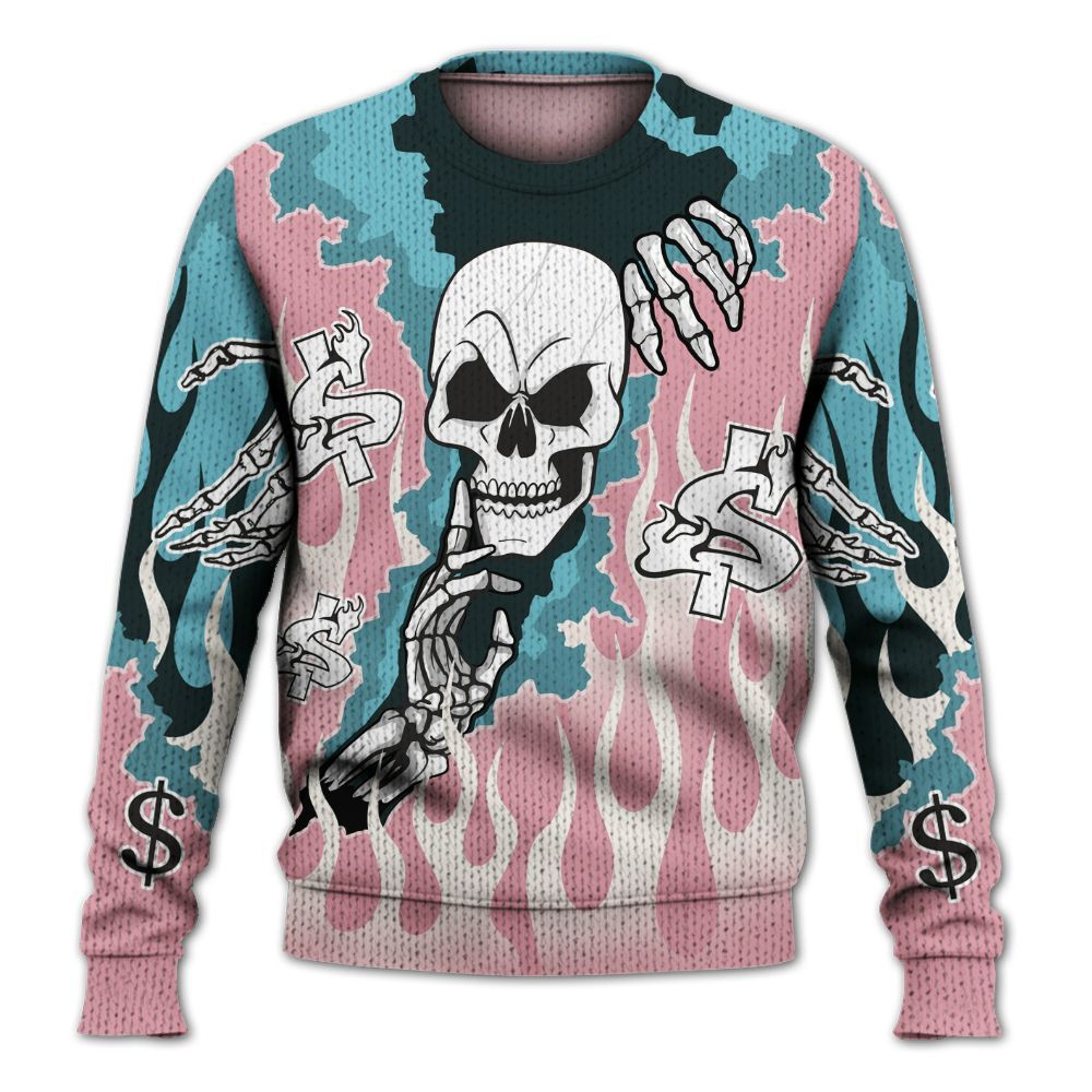 Knitted Sweater To Match Doernbecher 6s - Ones Move In Silence Graphic Trapped