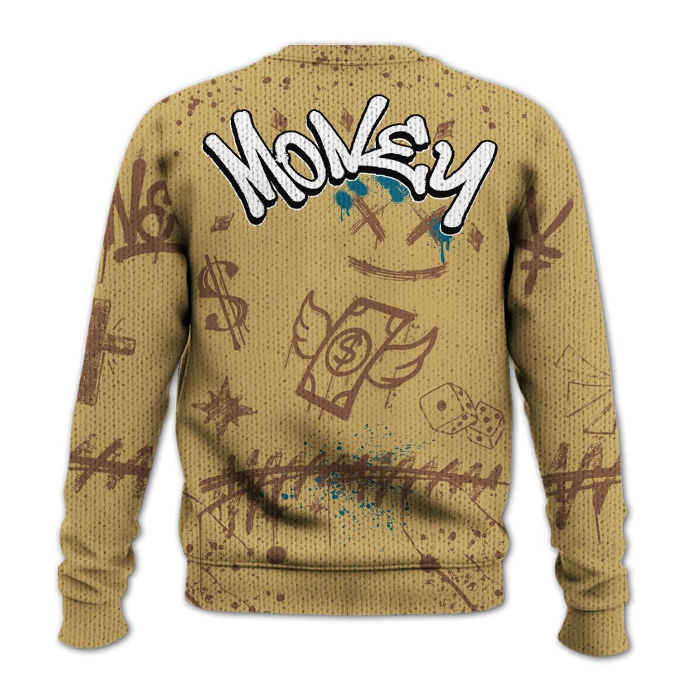 Knitted Sweater To Match Retro Cacao Wow 4s - Everybody Paid In Full Crayon