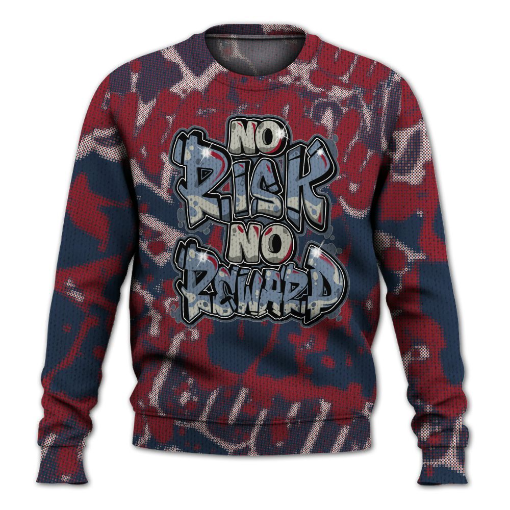 Knitted Sweater To Match Navy Blue 2024 6s - No Risks No Reward Street