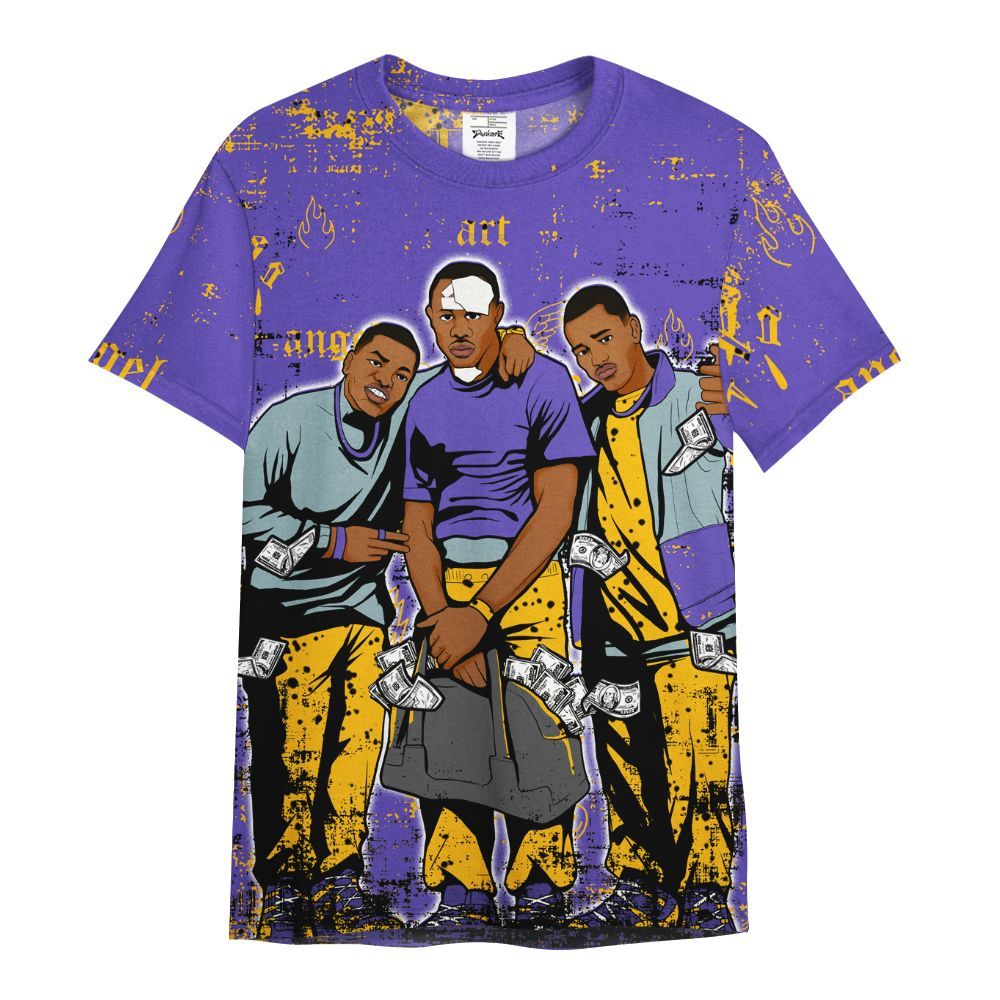 Shirt To Match Imperial Purple 4s - Paid In Full Money All Over Print