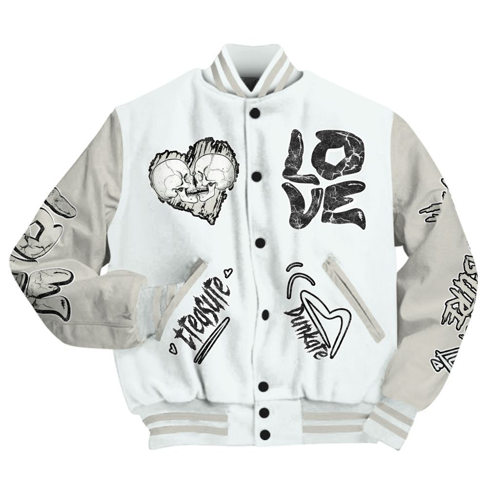 Varsity Jacket To Match Air Max 1 Jacquemus White - Skull Bear All Over Print