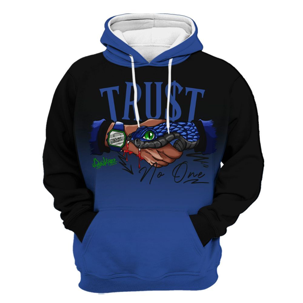 Hoodie To Match Retro Hyper Royal 13s - Snake Trust No One Drip All Over Print