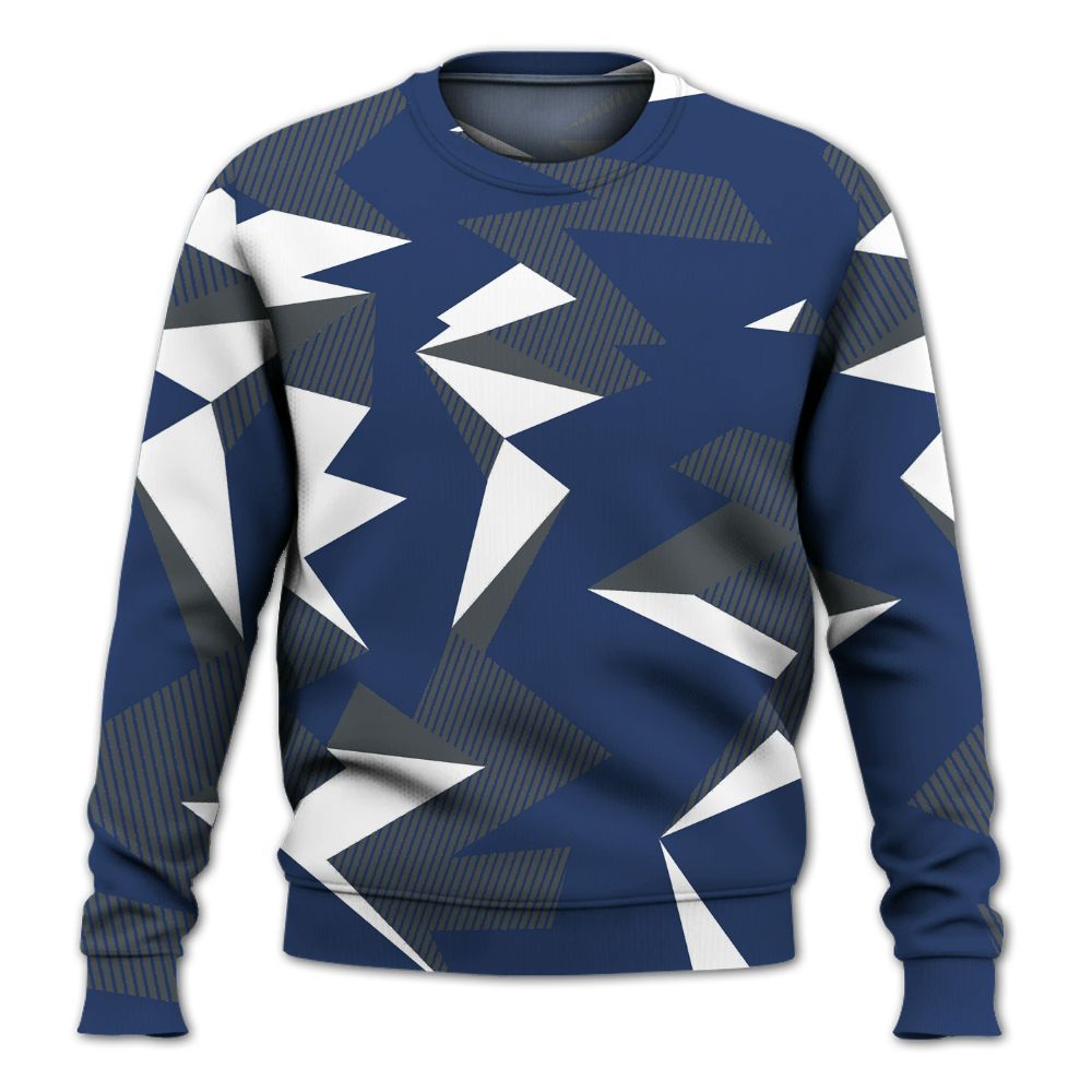 Sweatshirt To Match Retro Flint 13s - Geometric Camouflage Pattern All Over Print