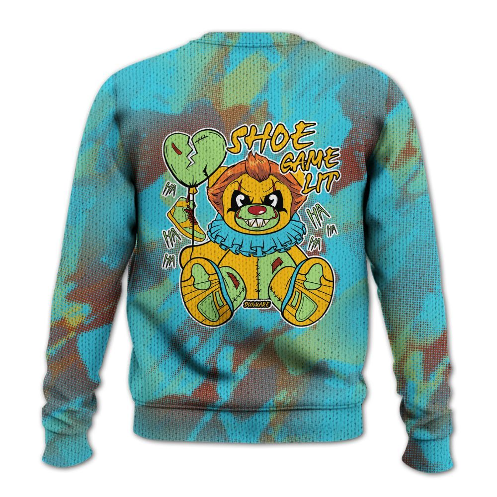 Knitted Sweater To Match SB Dunk Di'Orr Greenwood - Shoe Game Bear Abstract Halftone