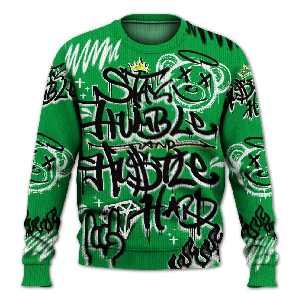 Knitted Sweater To Match Low Lucky Green 1s - Humble Drip Streetwear Graffity