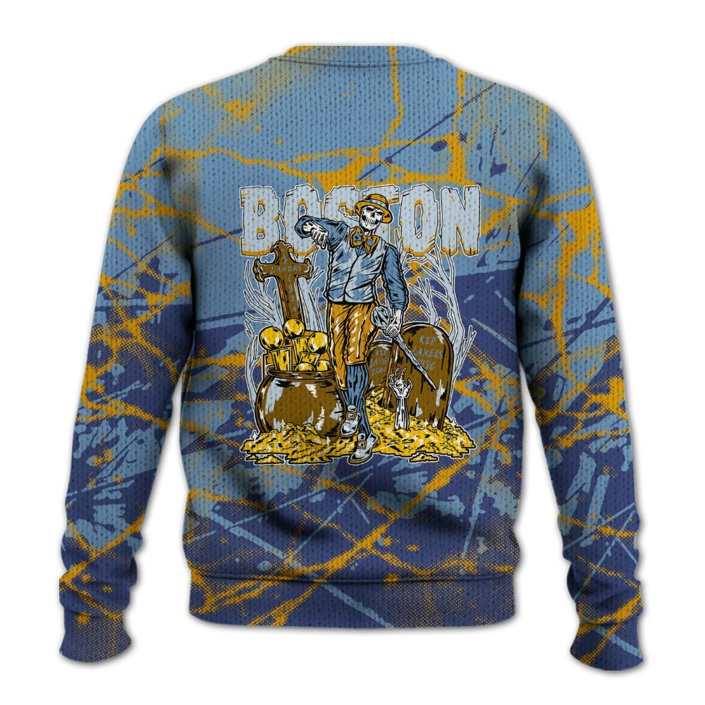 Knitted Sweater To Match High OG First In Flight 1s - Goldrush Skeleton Profound