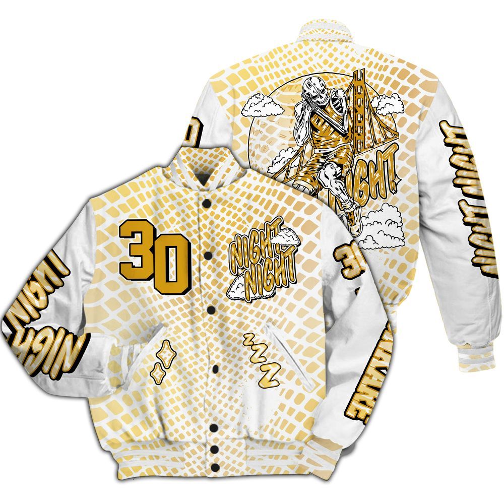 Varsity Jacket To Match Low Yellow Python 11s - Seeya Skeleton All Over Print