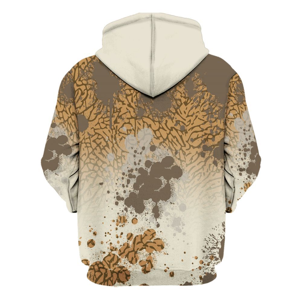 Hoodie To Match Orewood Brown 3s - God Blessed Ink Drip All Over Print