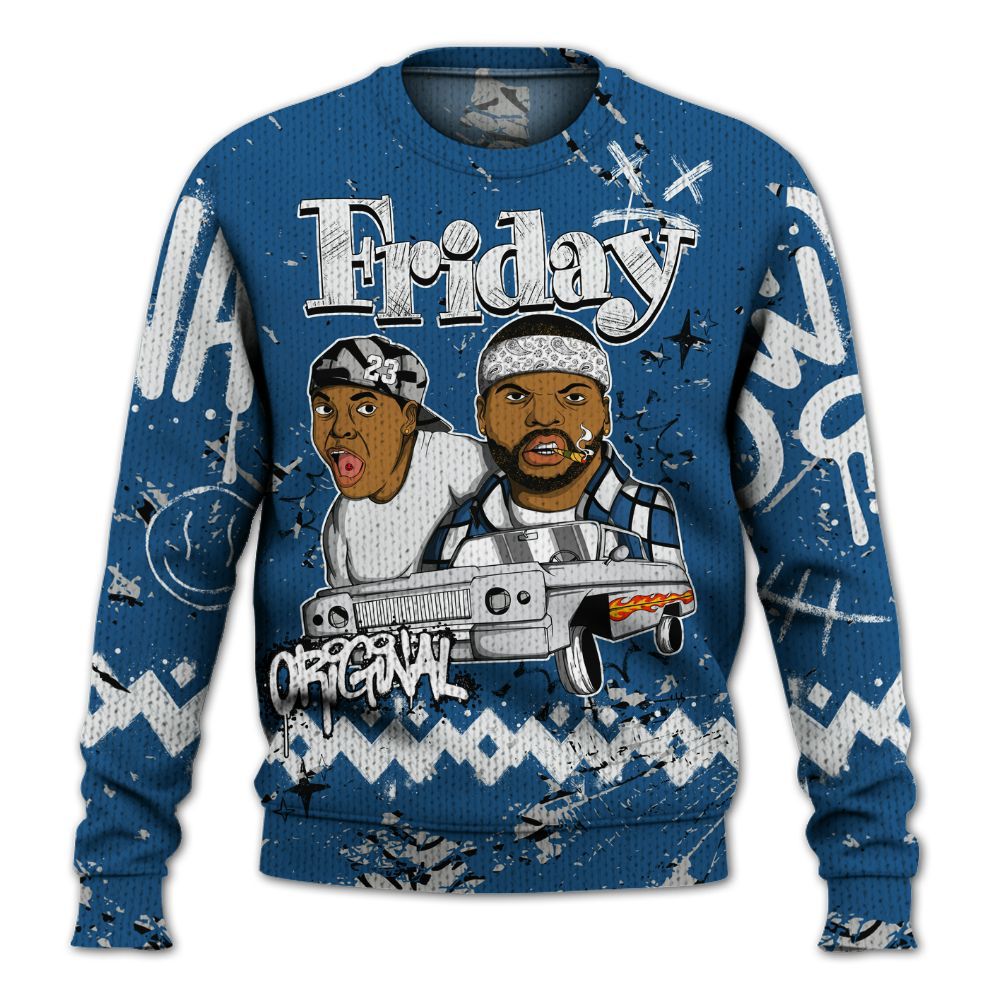 Knitted Sweater To Match Wizards 3s - Friday Sneaker Crayon