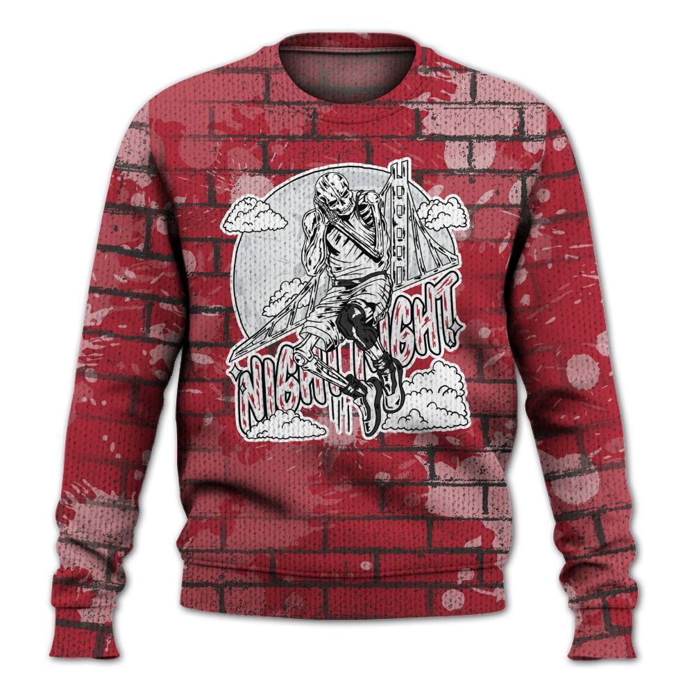 Knitted Sweater To Match Black Toe 14s - Seeya Skeleton Brick