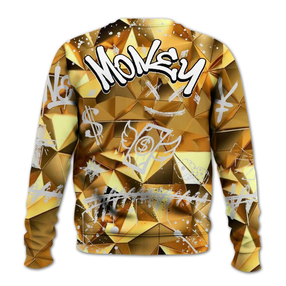 Sweatshirt To Match NET Gold 4s - Everybody Paid In Full Crayon All Over Print