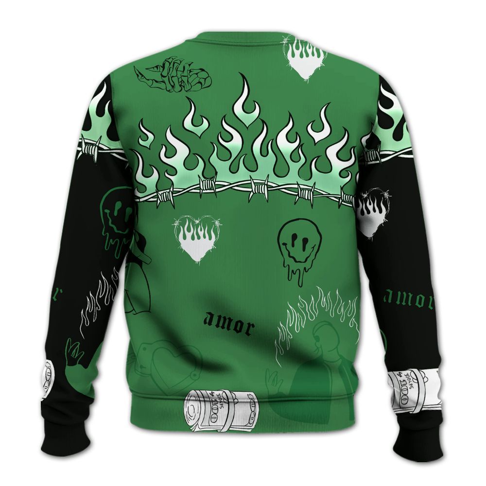 Sweatshirt To Match Lucky Green 1s - Snake Trust No One All Over Print