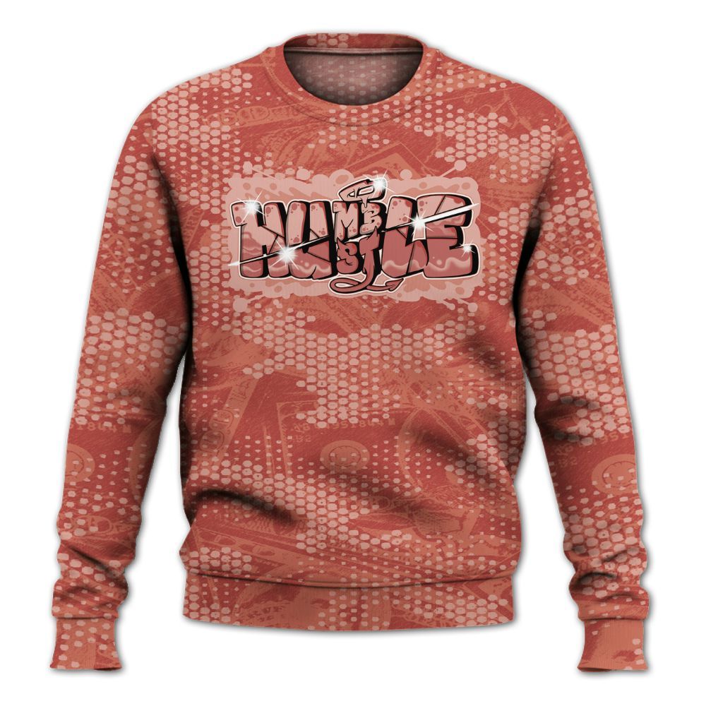 Sweatshirt To Match Dune Red 13s - Humbled Hustles Graphic Banknotes All Over Print