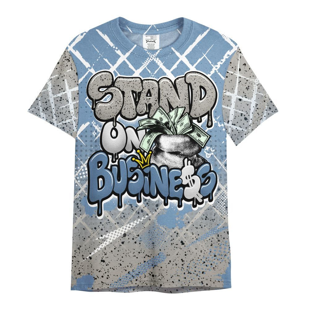 Shirt To Match University Blue 4s - Halftone Stand Business Dripping All Over Print